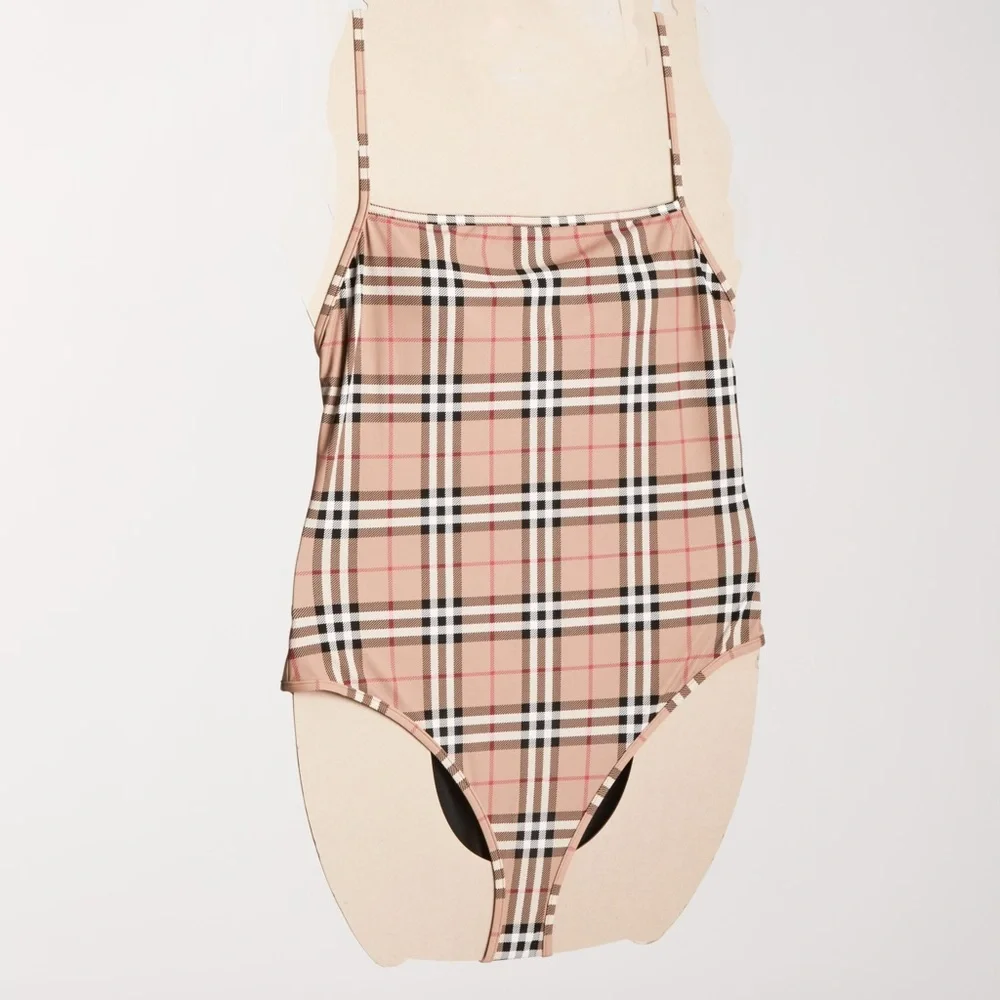 Burberry Women's Check One-Piece Swimsuit - Picture 4 of 7
